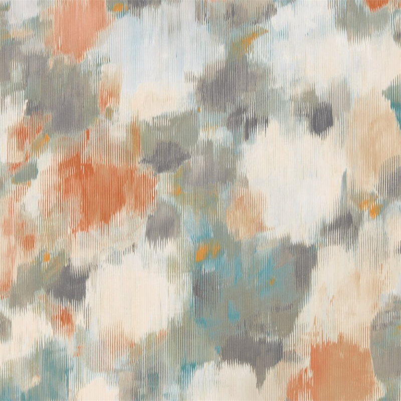 Exuberance 10.05m x 52cm Wallpaper Roll, Tangerine/Sepia
