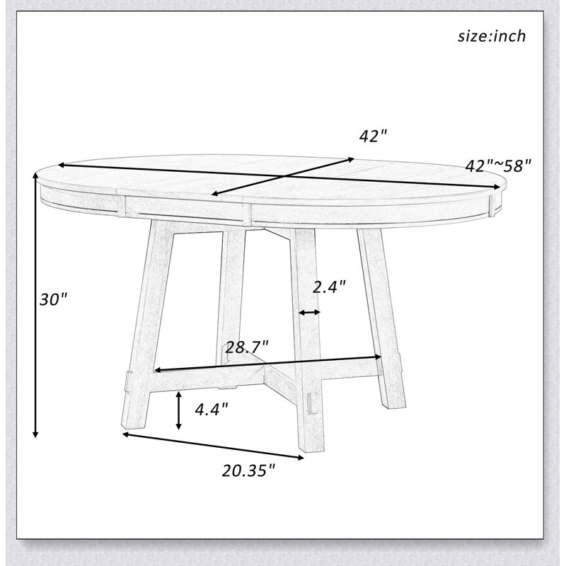 Table de salle à manger extensible Farmhouse, Naturel