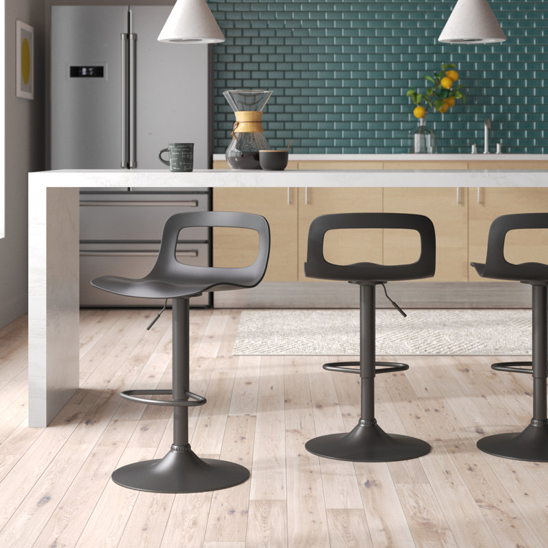 Tabouret Vahig, Siège noir / cadre noir
