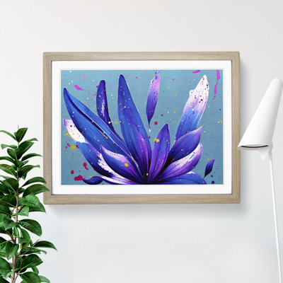 Bluebell Flower Splash Vol.3 Abstract - Single Picture Frame Painting