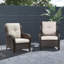 Chaises longues d'extérieur en rotin avec coussins Deb Wicker-377751454-397565555