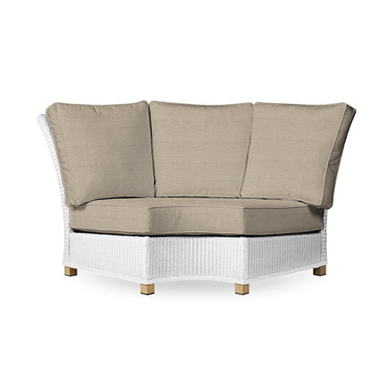 Hamptons Outdoor Corner Wedge Lounge Chair, Cottage Pepper, White