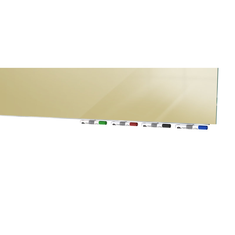 Tableau blanc mural en verre Aria, 96 po x 48 po, Beige