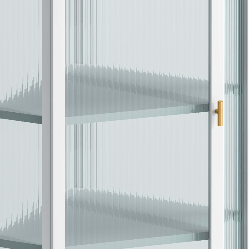 Glass Door Wall Mounted Corner Cabinet