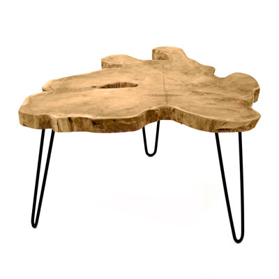 Table basse 3 pieds en bois massif Loredana