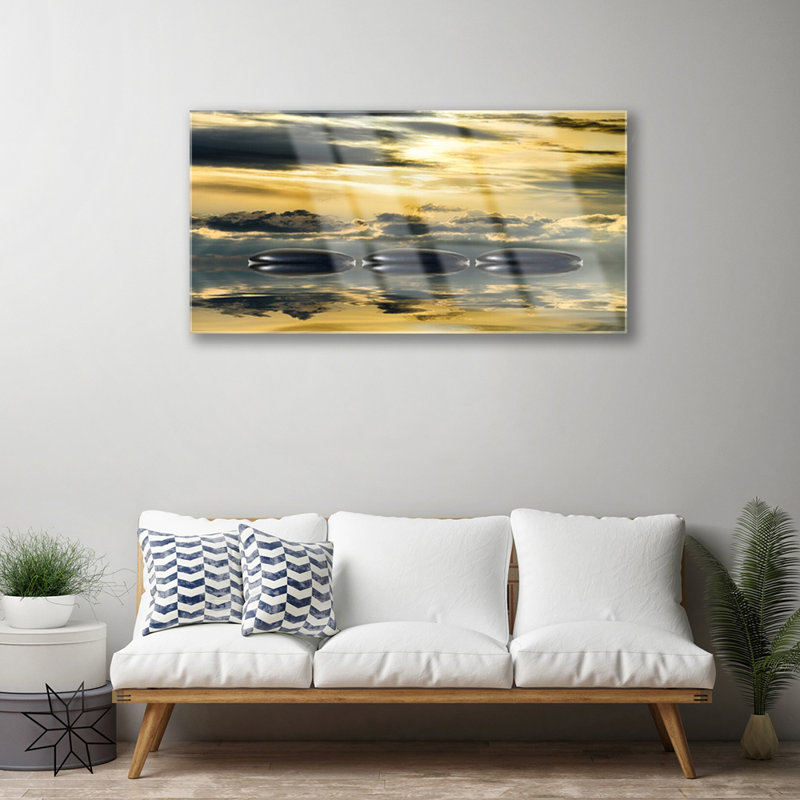 Art Stones Water - No Frame Print on Glass