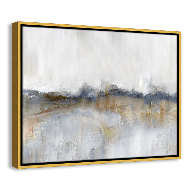 Autumnal Tide by Nan - Floater Frame Print on Canvas, 19.5'' H x 25.5'' W x 2'' D, Gold Framed