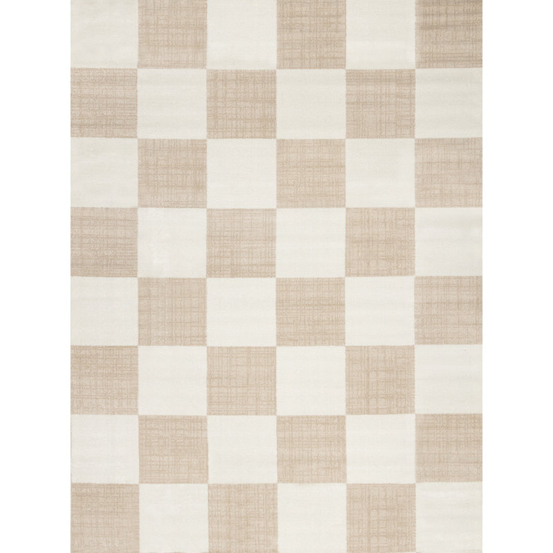 Wum Collection Cream/Beige Area Rug, Beige/Cream, Rectangle 7'10" x 10'6"