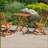3-Piece Eucalyptus Bistro Set, Square, Natural Oil