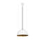 Luminaire lustre moderne, blanc et or, 15,7 po de diamètre x 45,7 po de hauteur | Hauteur réglable, corps en métal, douille E27 (40 W maximum) | Design scandinave élégant pour le salon et la salle à manger-1045785249-1045785279