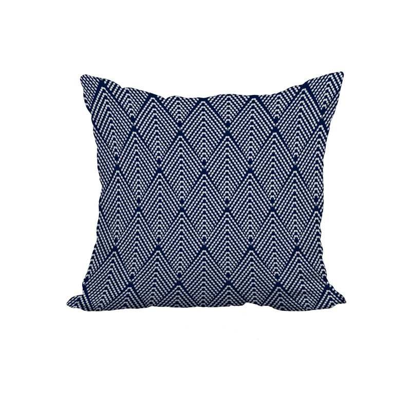  Housse et insert de coussin carré imprimé, 20 po x 20 po, Bleu