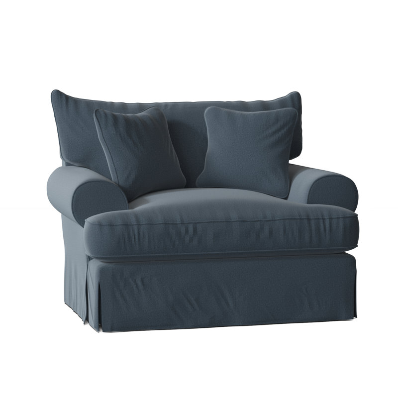 Chalkline Upholstered Armchair, Anello 22 Navy Performance Twill, Yes