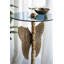 Table d'appoint 15,5 x 15,5 x 24 po avec aile d'ange dorée
