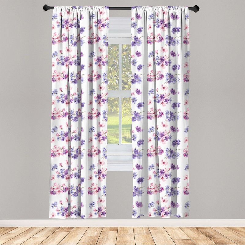 Semi-Sheer Rod Pocket Curtain Panels, 28" x 63"