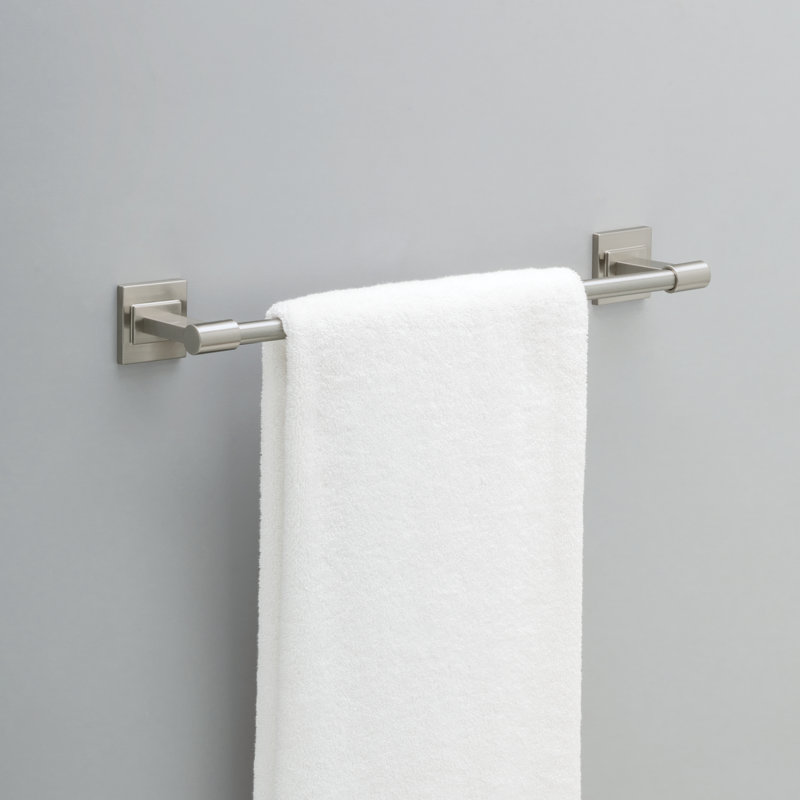 Delta McLaren 3-Piece Bath Hardware Set 18 in. Towel Bar with 6 in. Extender, Toilet Paper Holder, Towel Ring, Brushed Nickel