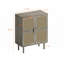 Buffet 4 portes en maille de rotin avec buffet-830374698