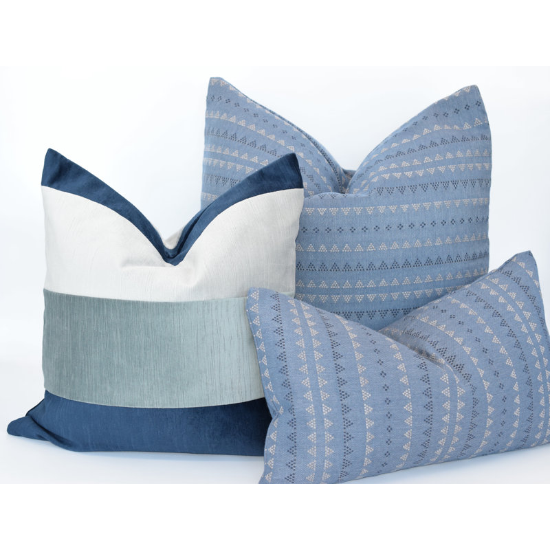 Indigo/Gray Pillow Cover & Insert
