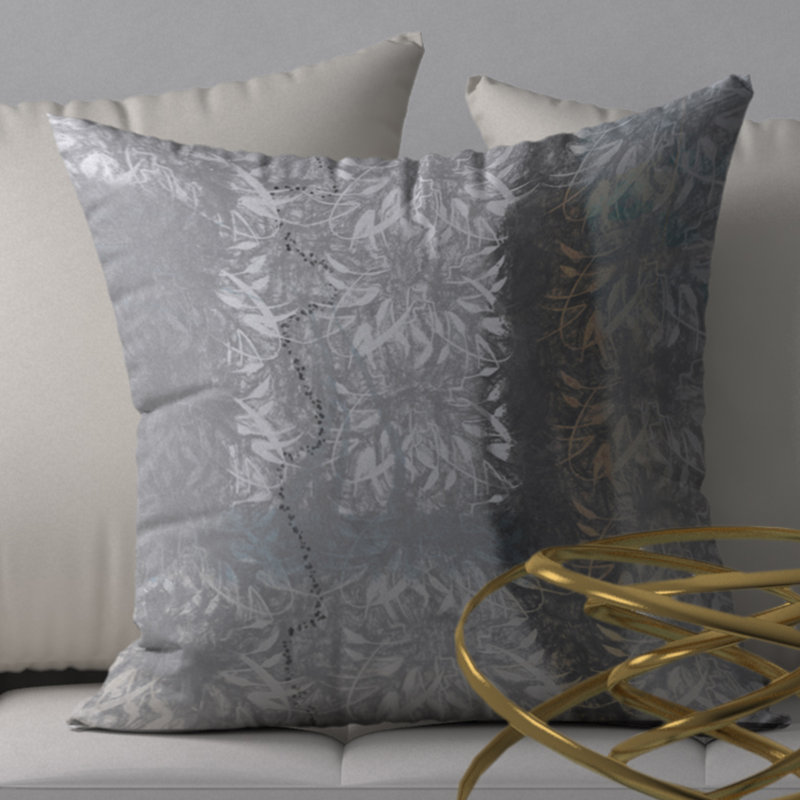 Floral Reversible Throw Pillow, 24" x 24"