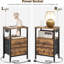 39cm W Metal Bedside Table