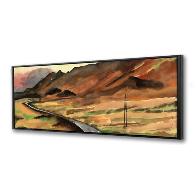 Sur la route en Islande - Décor de paysage sur toile encadrée