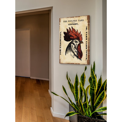 « poulet avicole yard », reproduction d’art sur toile tendue