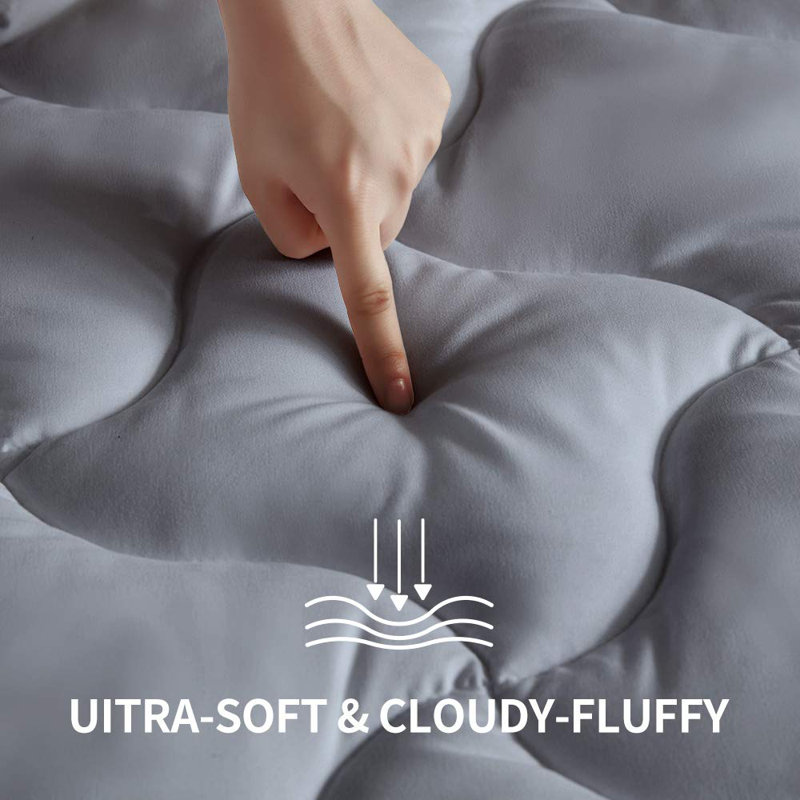 Windmere Mattress Pad Mattress Cover Quilted Fitted Mattress Protector Cotton Top Stretches up 8-21" Deep Pocket Cooling Mattress Topper