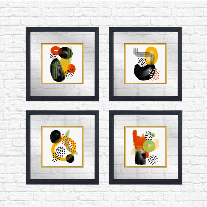 Anonymous - 4 Piece Single Picture Frame Painting on Glass