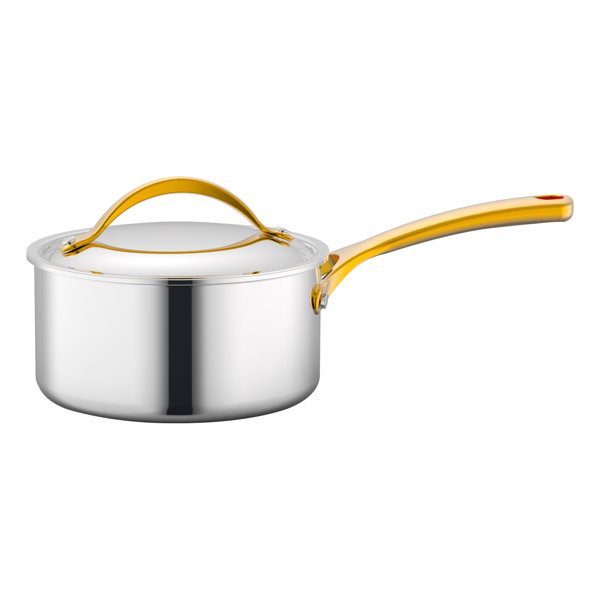 NutriChef 1.5 Quarts Non-Stick Stainless Steel (18/0) Saucepan