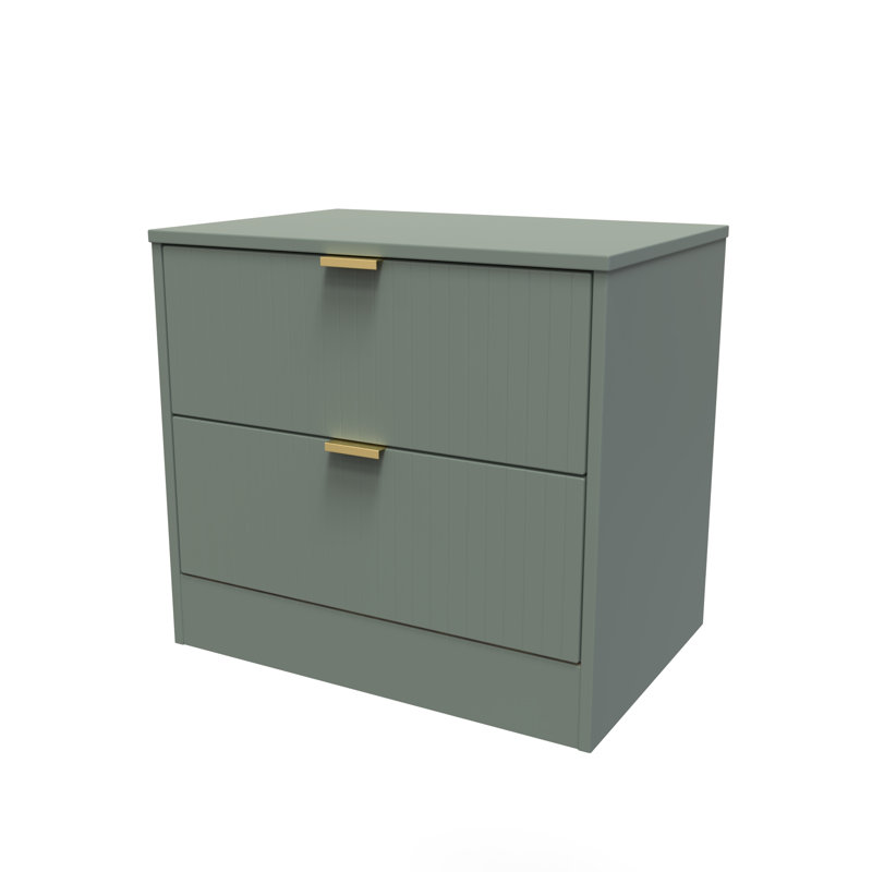 Berklie 58cm W Manufactured Wood Bedside Table, Reed Green