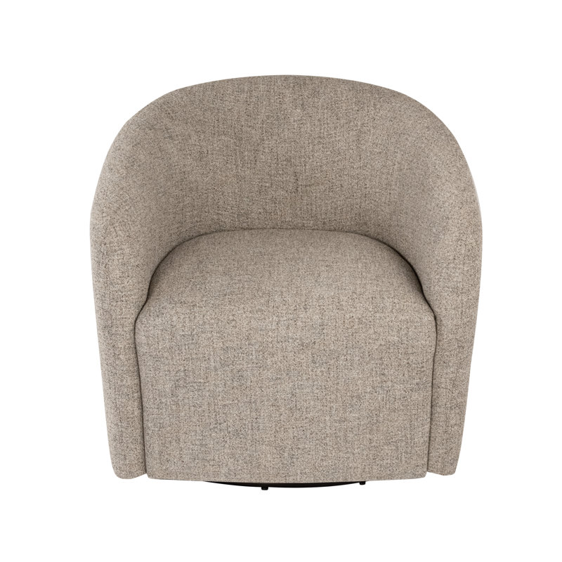  Nora Upholstered Swivel Accent Chair - Midtone Gray Fabric, Midtone Gray