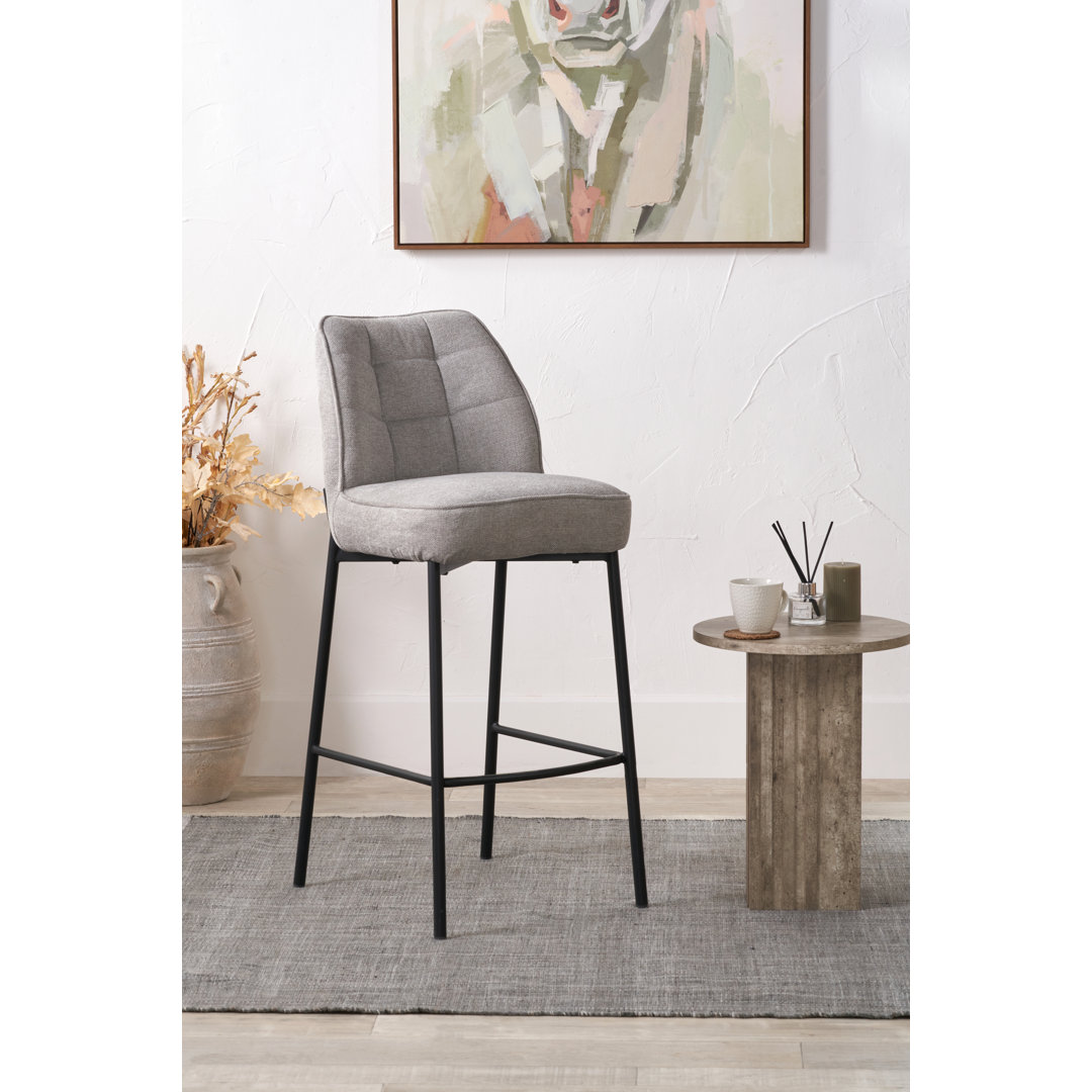 Enya Upholstered Counter Stool with Metal Frame