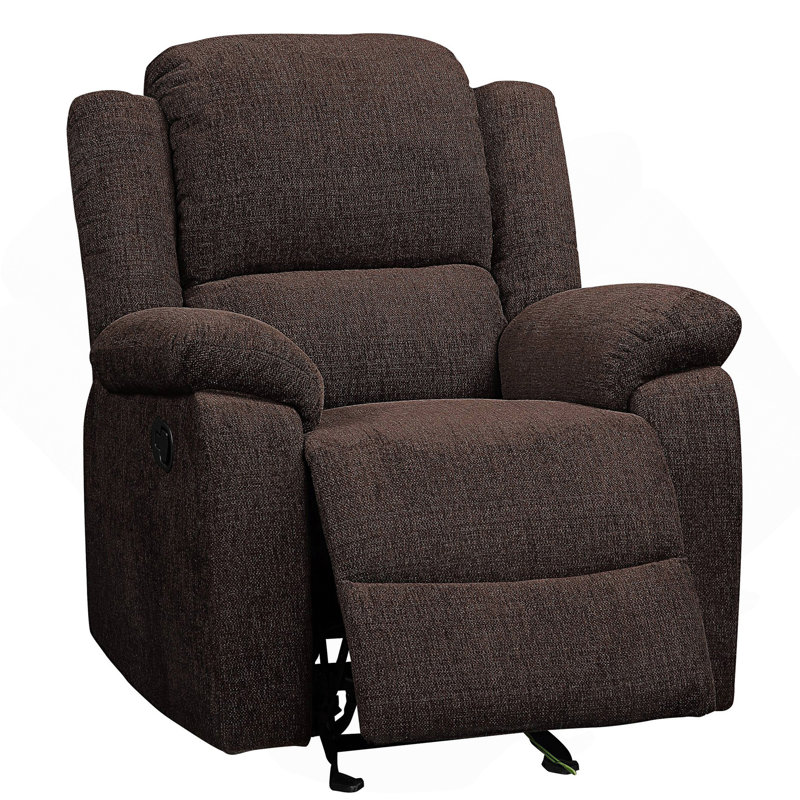 Fauteuil inclinable brun avec accoudoirs coussinés