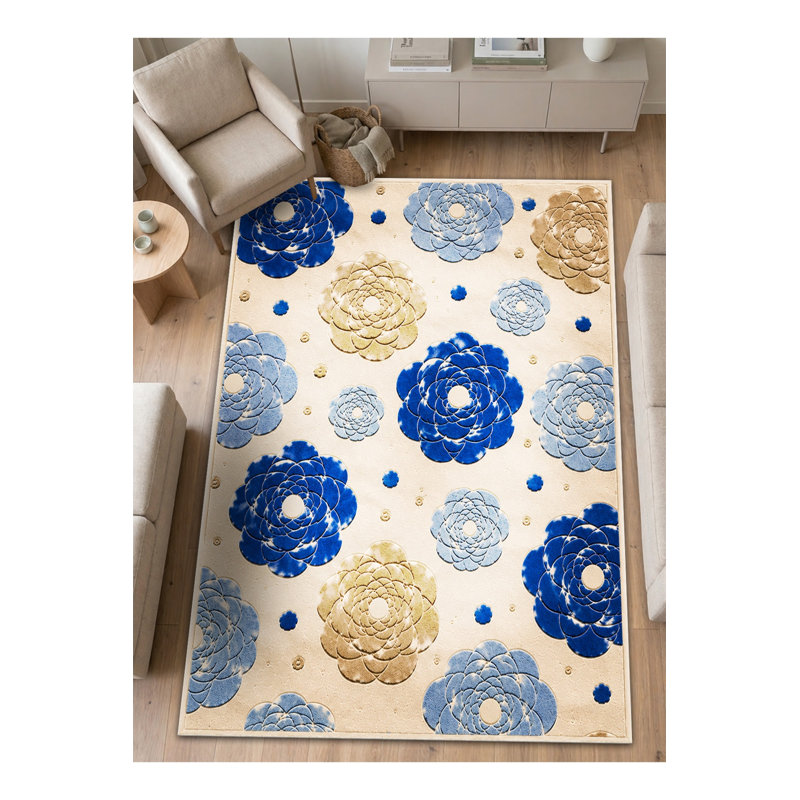 Tapis tissé à la crème Mosso, 4'11" x 7'7"