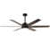 Matte Black Integrated Led 6 Speed Color Changing Indoor Ceiling Fan With Light And Remote