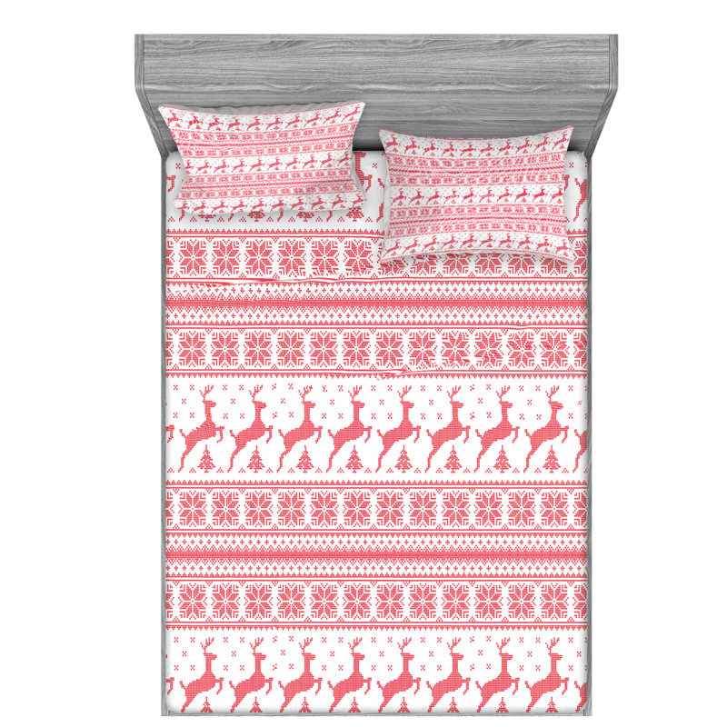 Nordic Microfiber Sheet Set, Queen Sheet Set + Fitted Sheet + 2 Pillowcases
