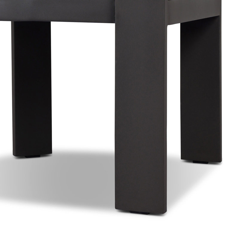 Jackson Outdoor Dining Armchair, Concha Fog/Dark Gray