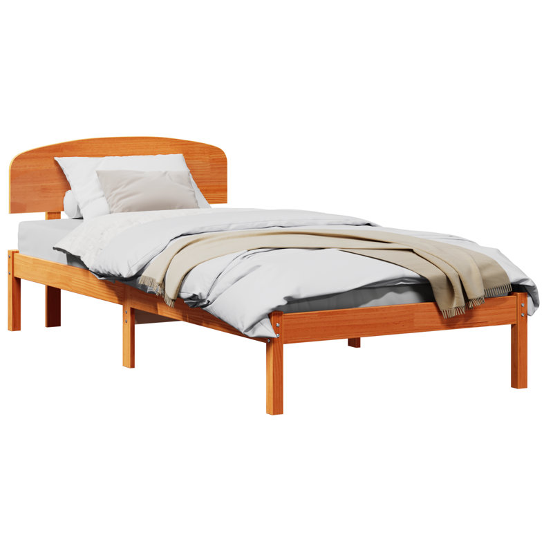 Solid Wood Bed Frame, Kingsize (5'), White