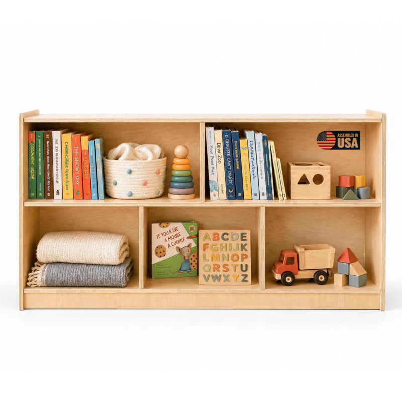 Compartment Plywood / Laminate Board Cubby, 5-Compartment Storage Cabinet