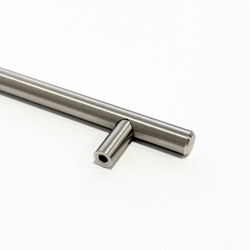 Poignée barre en T, Nickel brossé, 2 1/2"