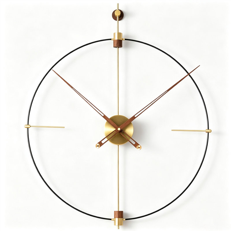 Horloges murales noires rondes avec squelette, H 29,53 po x l 23,62 po