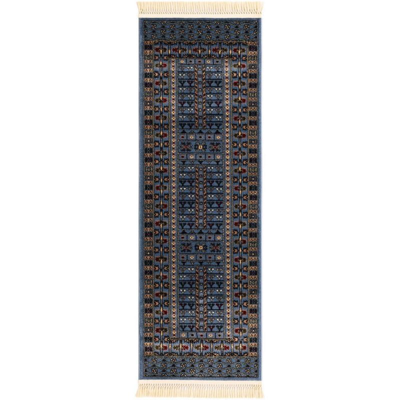 Tapis bleu Aucun, Tapis de couloir 2 pi x 6 pi 1 po