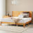 Mid Century Solid Wood Platform King Bed Frame With Wood Slat Support, Natural-645595767-645595760