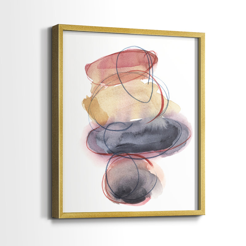 «Balancing Act I», reproduction encadrée de qualité supérieure - prête à être accrochée - aucun clou requis - aucun clou requis