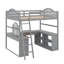 Lit mezzanine double en bois avec bureau-1262414555