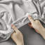 Draps en mélange de coton toutes saisons toutes saisons - Comfort Plus, 50%, pour matelas jusqu'à 16 po, 1 drap plat, 2 taies d'oreiller ajustées, lavable à la machine, drap gris de qualité-119106317-119106319