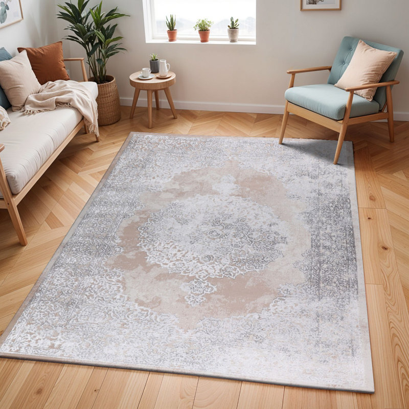 Beyanka Floral Machine Tufted Area Rug, Rectangle 80 x 150 cm