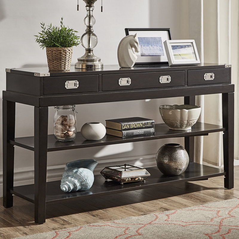 Faciane 3 - Drawer End Table, Dark Espresso Brown