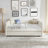 Daybed with Trundle Upholstered Tufted Sofa Bed, Full Size, Boucle Fabric, Beige(83"x58.5"x29.5")