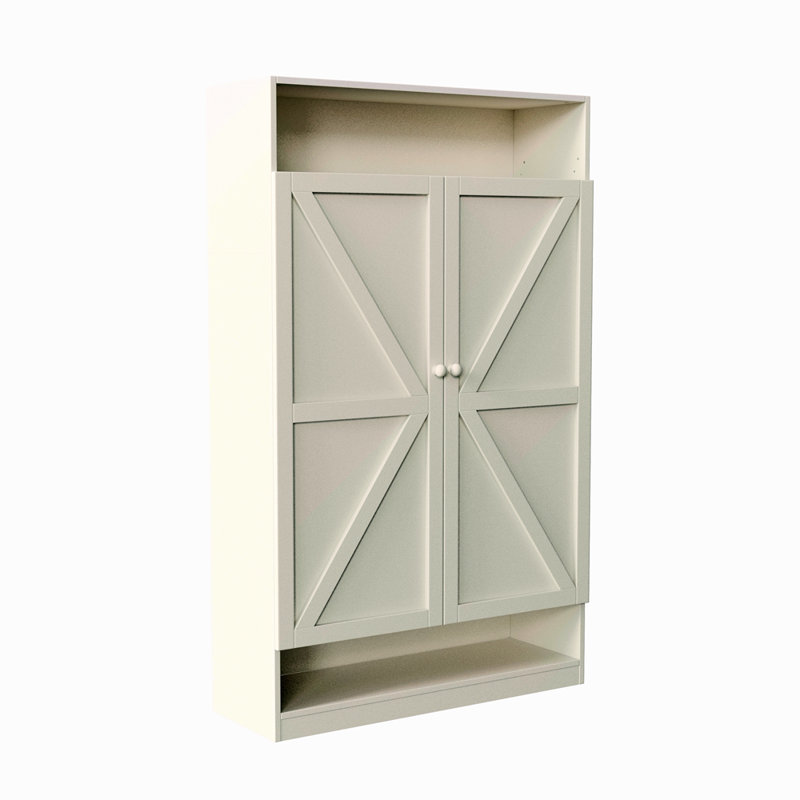 Double Door Multi-Functional Shoe Cabinet, Large Storage Space, 8 Layers Of Partition Storage Cabinet