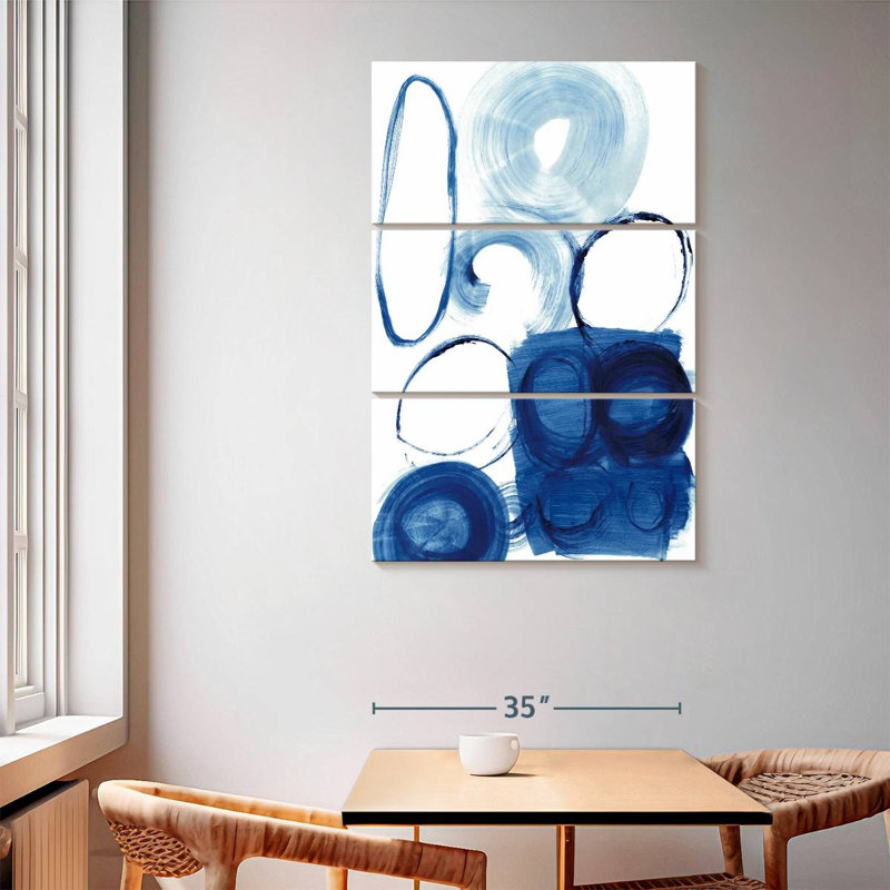 Étude du cercle bleu Avery I, H 65 po x l 42 po
